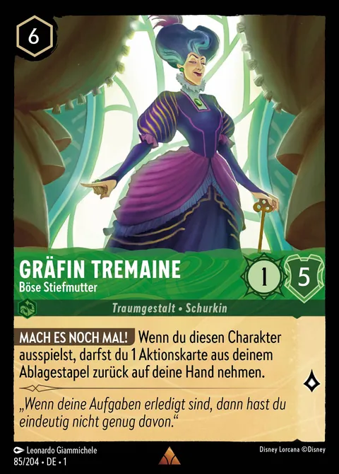 Gräfin Tremaine - Böse Stiefmutter #085 Das erste Kapitel Disney Lorcana-Karte (Near Mint)