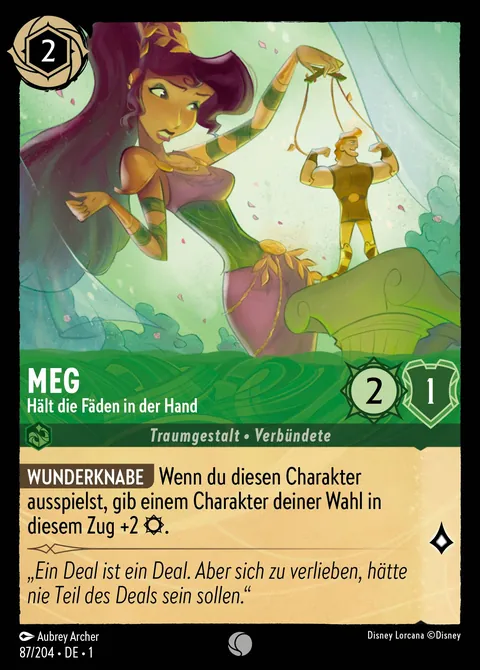 Meg - Hält die Fäden in der Hand #087 Das erste Kapitel Disney Lorcana-Karte (Near Mint)