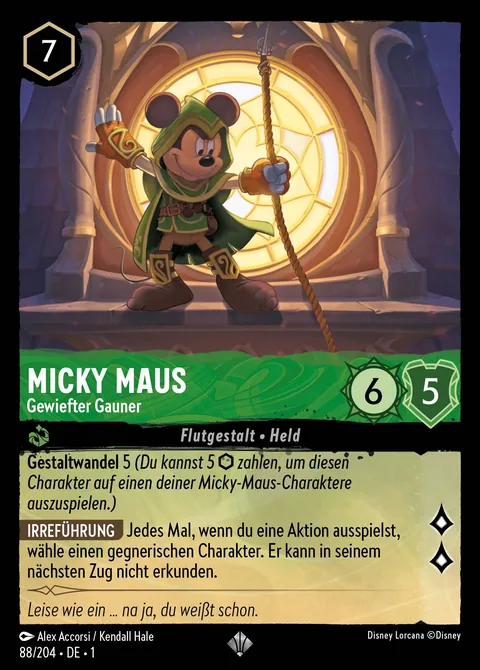 Micky Maus - Gewiefter Gauner #088 Das erste Kapitel Disney Lorcana-Karte (Near Mint)