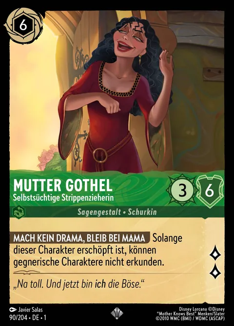 Mutter Gothel - Selbstsüchtige Strippenzieherin #090 Das erste Kapitel Disney Lorcana-Karte (Near Mint)