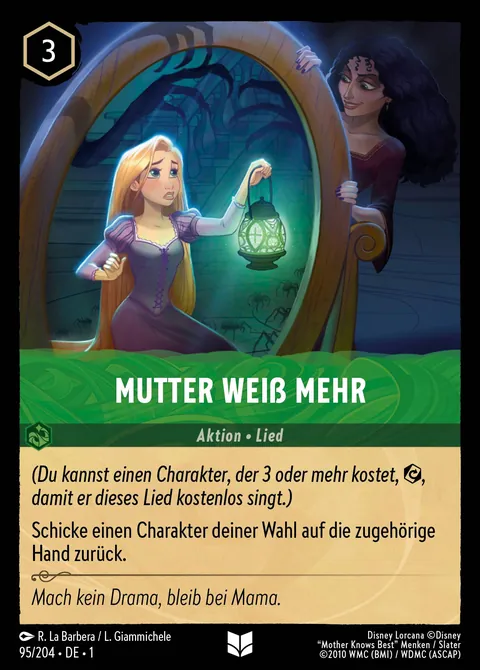 Mutter weiß mehr #095 Das erste Kapitel Disney Lorcana-Karte (Near Mint)