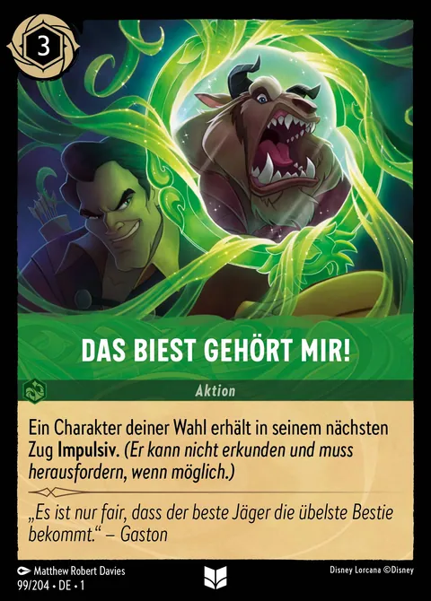 Das Biest gehört mir! #099 Das erste Kapitel Disney Lorcana-Karte (Near Mint)