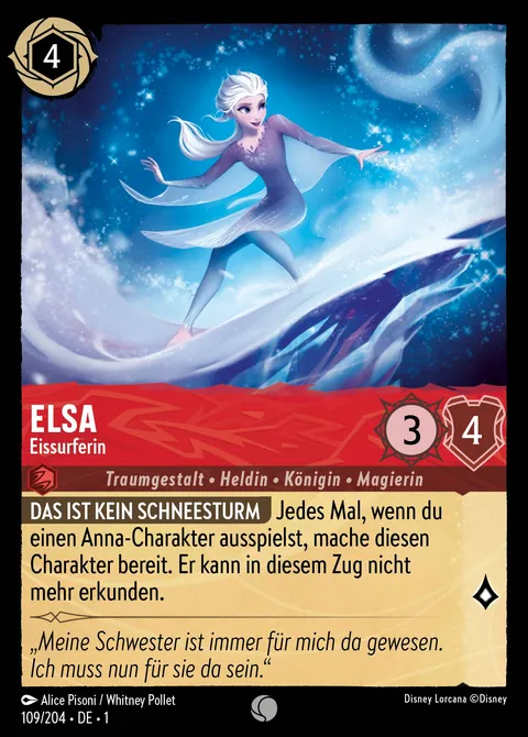 Elsa - Eissurferin #109 Das erste Kapitel Disney Lorcana-Karte (Near Mint)