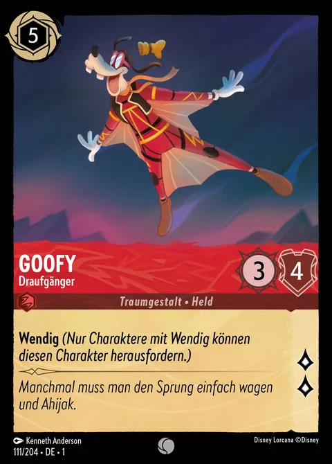 Goofy - Draufgänger #111 Das erste Kapitel Disney Lorcana-Karte (Near Mint)