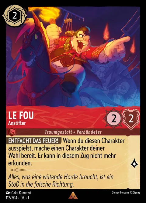 Le Fou - Anstifter #112 Das erste Kapitel Disney Lorcana-Karte (Near Mint)