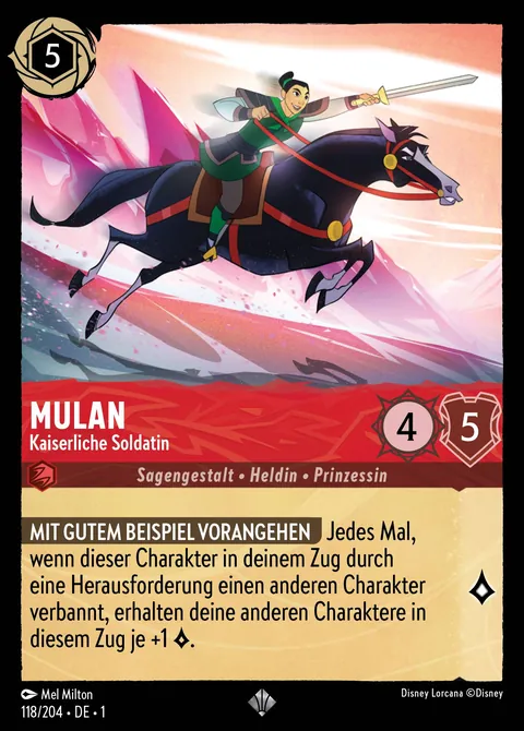 Mulan - Kaiserliche Soldatin #118 Das erste Kapitel Disney Lorcana-Karte (Near Mint)