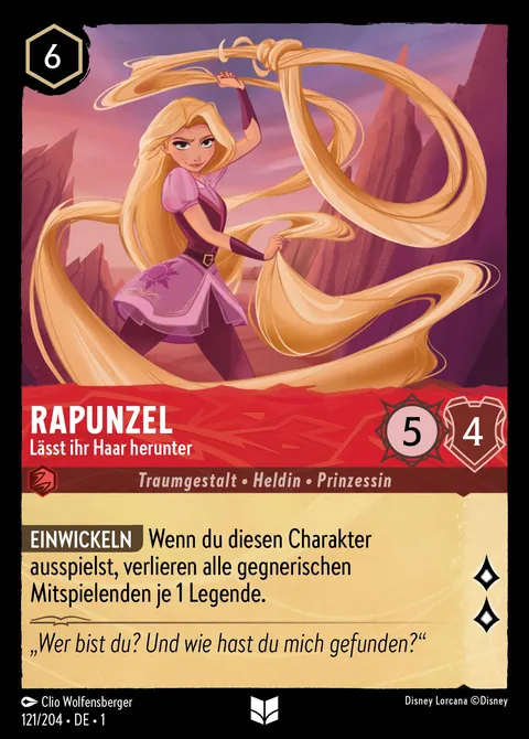 Rapunzel - Lässt ihr Haar herunter #121 Das erste Kapitel Disney Lorcana-Karte (Near Mint)