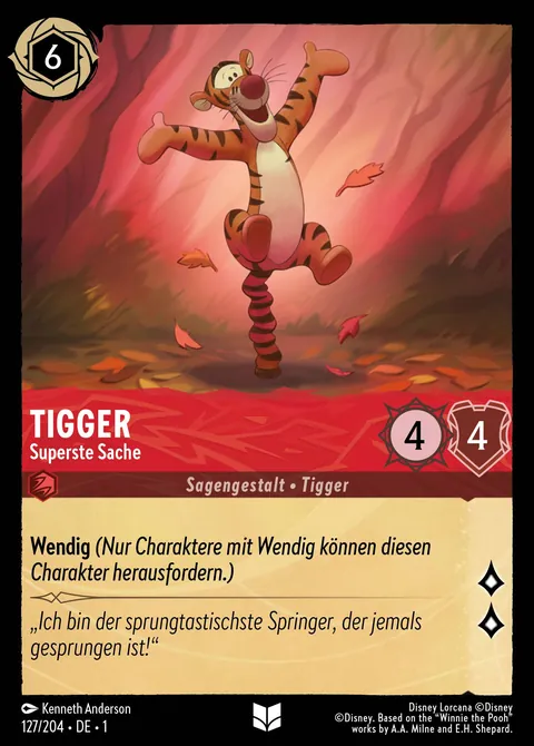 Tigger - Superste Sache #127 Das erste Kapitel Disney Lorcana-Karte (Near Mint)