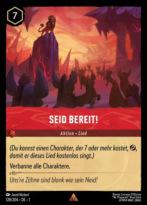 Seid bereit! #128 Das erste Kapitel Disney Lorcana-Karte (Near Mint)