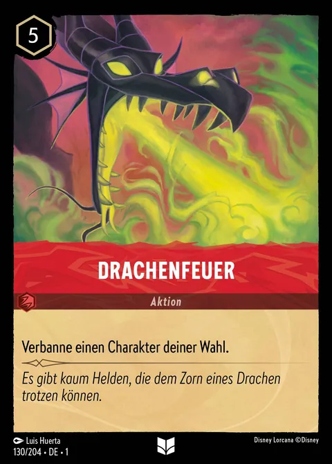 Drachenfeuer #130 Das erste Kapitel Disney Lorcana-Karte (Near Mint)