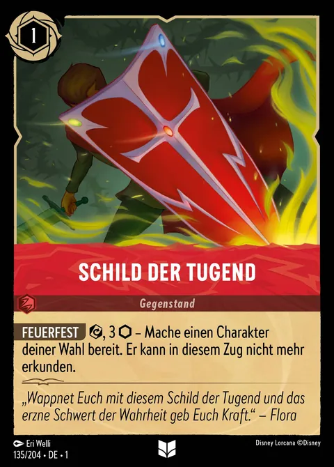 Schild der Tugend #135 Das erste Kapitel Disney Lorcana-Karte (Near Mint)