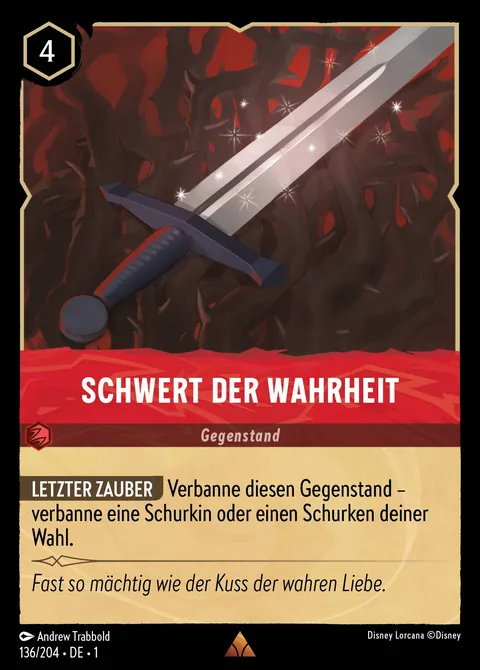 Schwert der Wahrheit #136 Das erste Kapitel Disney Lorcana-Karte (Near Mint)