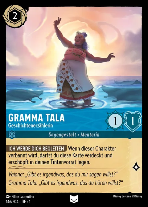 Gramma Tala - Geschichtenerzählerin #146 Das erste Kapitel Disney Lorcana-Karte (Near Mint)