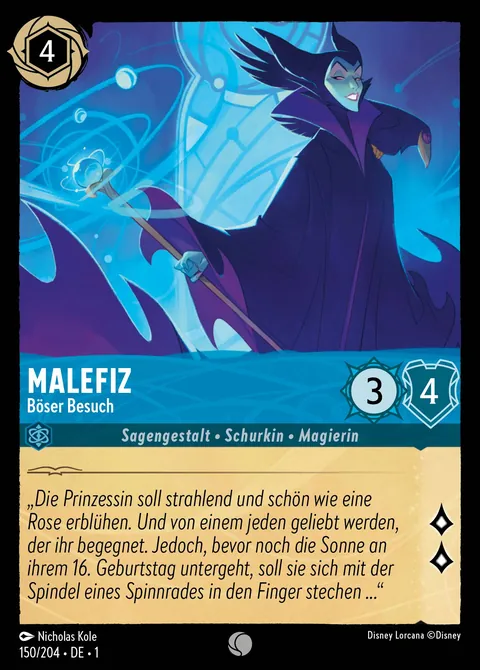 Malefiz - Böser Besuch #150 Das erste Kapitel Disney Lorcana-Karte (Near Mint)