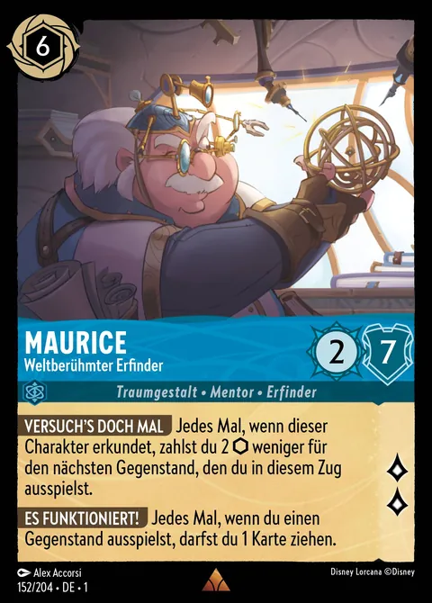 Maurice - Weltberühmter Erfinder #152 Das erste Kapitel Disney Lorcana-Karte (Near Mint)