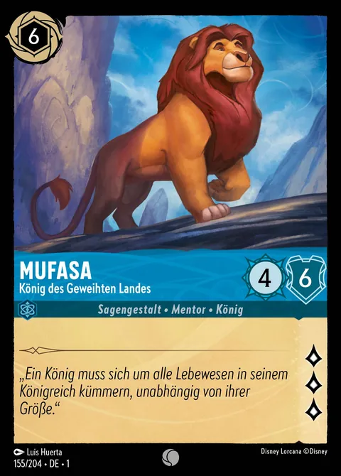 Mufasa - König des Geweihten Landes #155 Das erste Kapitel Disney Lorcana-Karte (Near Mint)