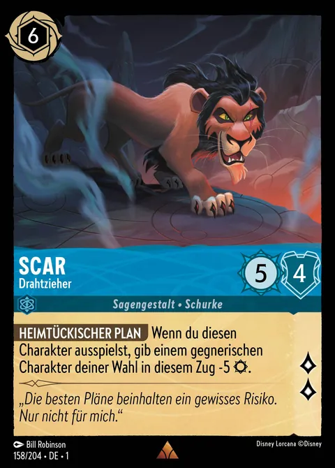 Scar - Drahtzieher #158 Das erste Kapitel Disney Lorcana-Karte (Near Mint)