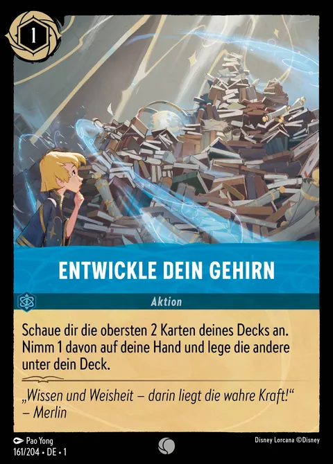 Entwickle dein Gehirn #161 Das erste Kapitel Disney Lorcana-Karte (Near Mint)