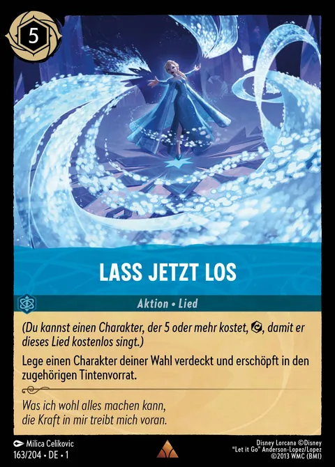 Lass jetzt los #163 Das erste Kapitel Disney Lorcana-Karte (Near Mint)