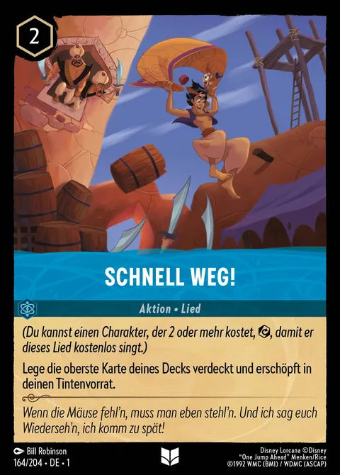 Schnell weg! #164 Das erste Kapitel Disney Lorcana-Karte (Near Mint)