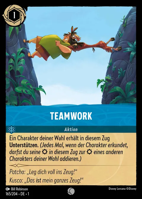 Teamwork #165 Das erste Kapitel Disney Lorcana-Karte (Near Mint)