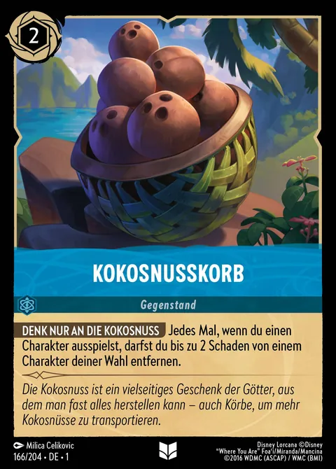 Kokosnusskorb #166 Das erste Kapitel Disney Lorcana-Karte (Near Mint)
