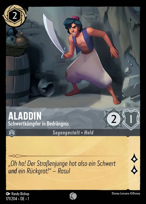 Aladdin - Schwertkämpfer in Bedrängnis #171 Das erste Kapitel Disney Lorcana-Karte (Near Mint)