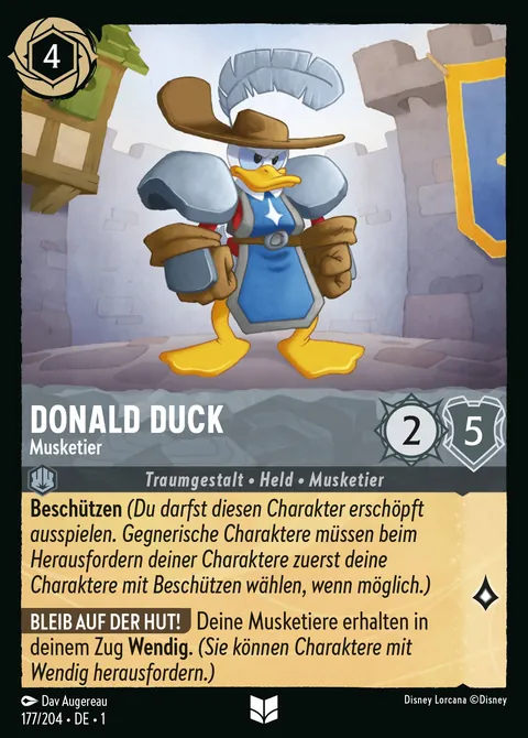 Donald Duck - Musketier #177 Das erste Kapitel Disney Lorcana-Karte (Near Mint)