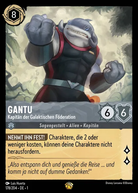 Gantu - Kapitän der Galaktischen Föderation #178 Das erste Kapitel Disney Lorcana-Karte (Near Mint)