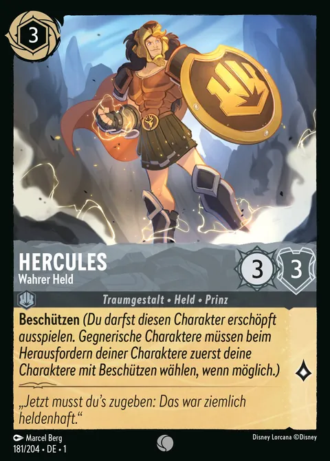 Hercules - Wahrer Held #181 Das erste Kapitel Disney Lorcana-Karte (Near Mint)