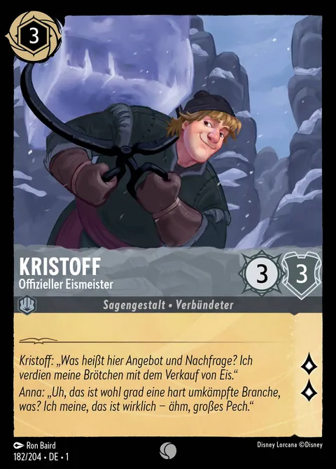 Kristoff - Offizieller Eismeister #182 Das erste Kapitel Disney Lorcana-Karte (Near Mint)