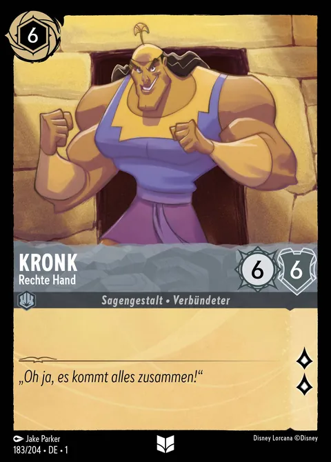 Kronk - Rechte Hand #183 Das erste Kapitel Disney Lorcana-Karte (Near Mint)