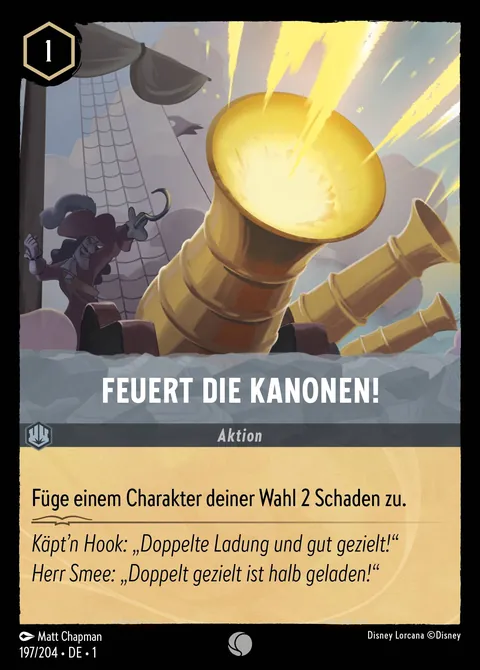 Feuert die Kanonen! #197 Das erste Kapitel Disney Lorcana-Karte (Near Mint)