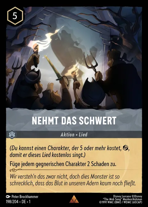 Nehmt das Schwert #198 Das erste Kapitel Disney Lorcana-Karte (Near Mint)