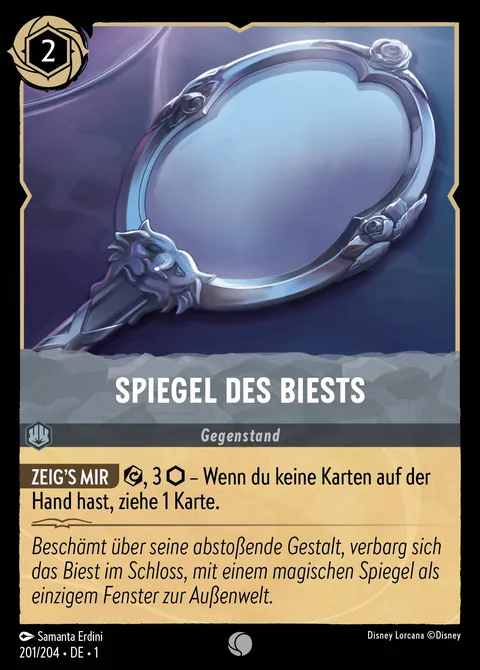 Spiegel des Biests #201 Das erste Kapitel Disney Lorcana-Karte (Near Mint)