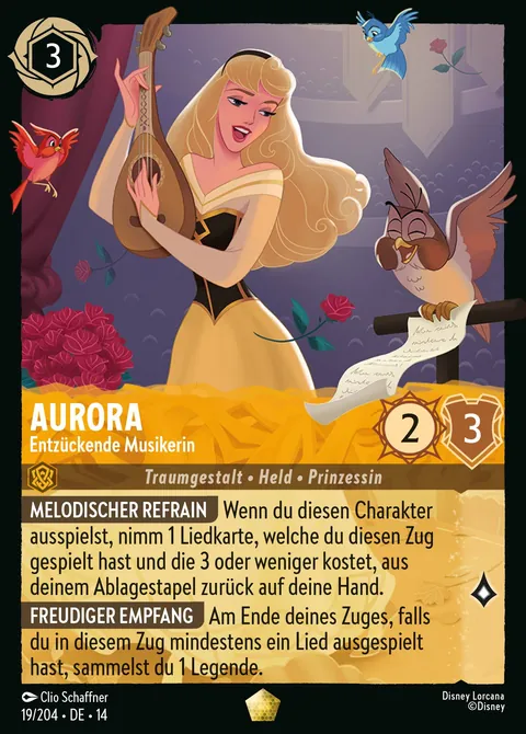 Aurora - Entzückende Musikerin #019 Die Stadt Hyperia Disney Lorcana-Karte (Near Mint)