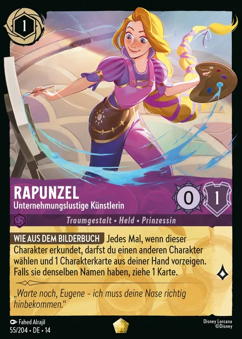 Rapunzel - Unternehmungslustige Künstlerin #055 Die Stadt Hyperia Disney Lorcana-Karte (Near Mint)