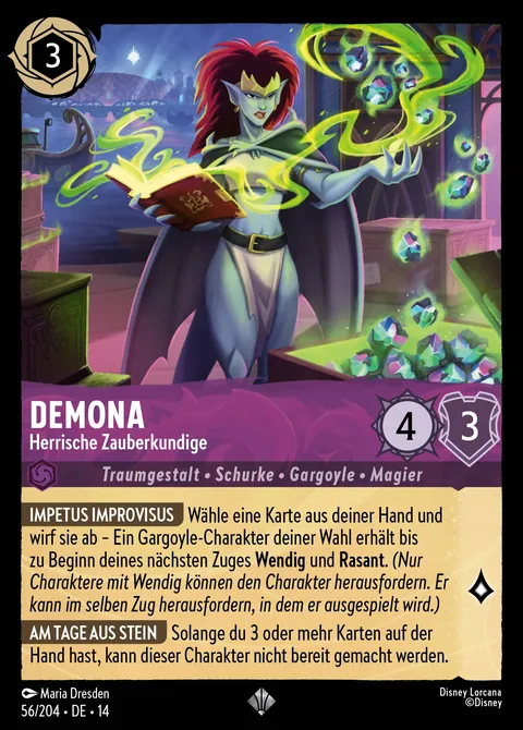 Demona - Herrische Zauberkundige #056 Die Stadt Hyperia Disney Lorcana-Karte (Near Mint)