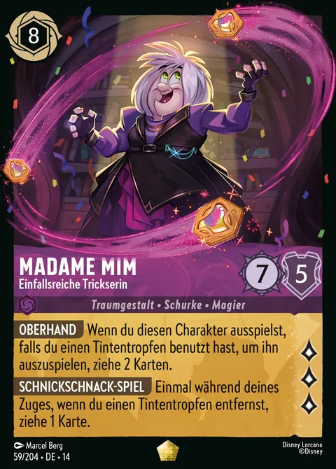 Madame Mim - Einfallsreiche Trickserin #059 Die Stadt Hyperia Disney Lorcana-Karte (Near Mint)