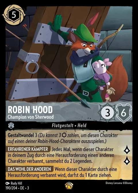 Robin Hood - Champion von Sherwood #190 Die Tintenlande Disney Lorcana-Karte (Near Mint)