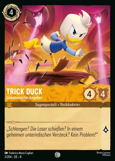 Trick Duck - Liebenswerter Angeber #002 Domäne von Dschafar Disney Lorcana-Karte (Near Mint)