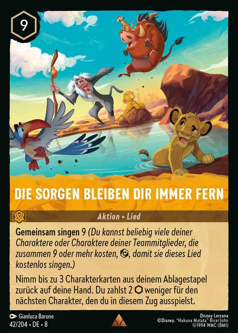 Die Sorgen bleiben dir immer fern #042 Domäne von Dschafar Disney Lorcana-Karte (Near Mint)