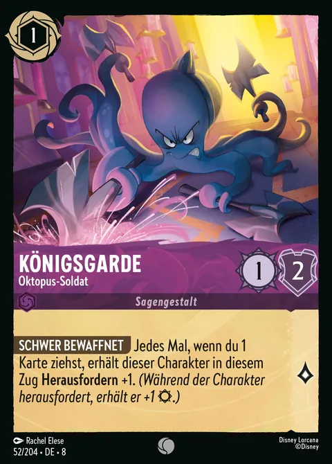 Königsgarde - Oktopus-Soldat #052 Domäne von Dschafar Disney Lorcana-Karte (Near Mint)
