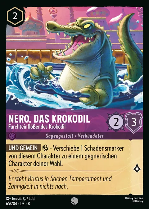 Nero, das Krokodil - Furchteinflößendes Krokodil #065 Domäne von Dschafar Disney Lorcana-Karte (Near Mint)
