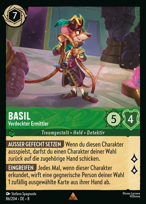 Basil - Verdeckter Ermittler #086 Domäne von Dschafar Disney Lorcana-Karte (Near Mint)