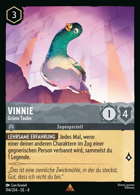 Vinnie - Grüne Taube #194 Domäne von Dschafar Disney Lorcana-Karte (Near Mint)