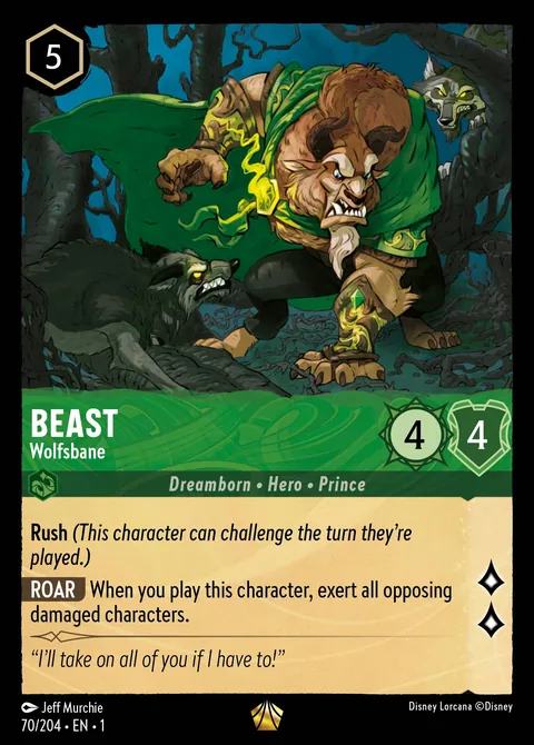 Beast - Wolfsbane #070 The First Chapter Disney Lorcana card (Near Mint)