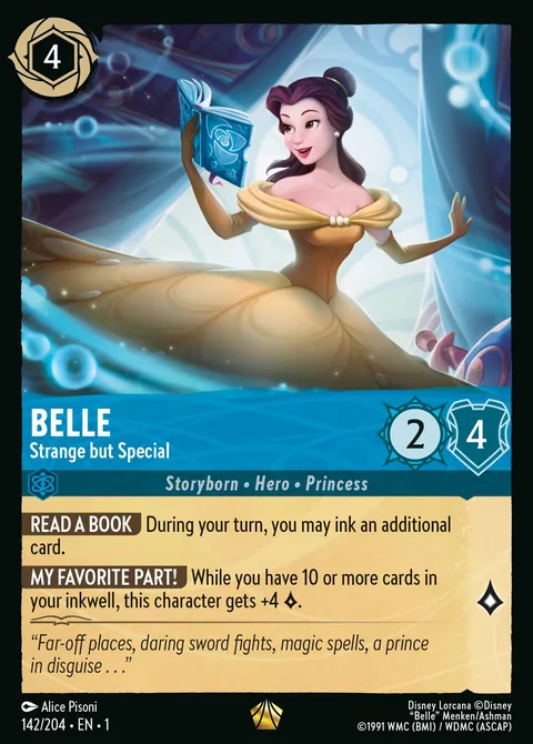 Belle - Strange but Special #142 The First Chapter Disney Lorcana card (Near Mint)