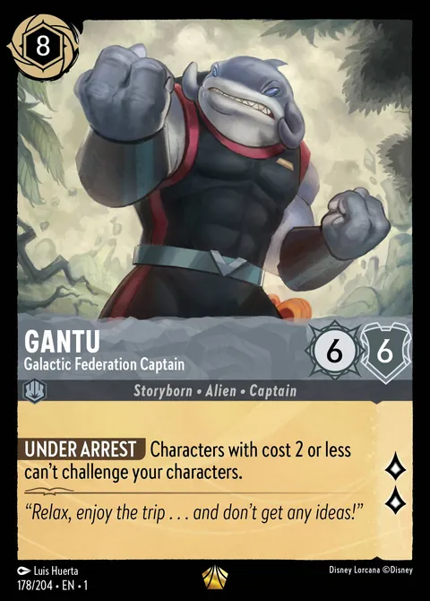 Gantu - Galactic Federation Captain #178 The First Chapter Disney Lorcana card (Near Mint)