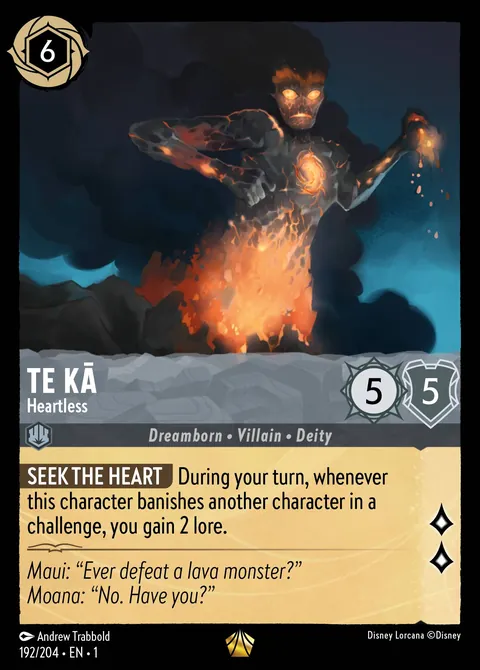 Te Kā - Heartless #192 The First Chapter Disney Lorcana card (Near Mint)